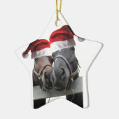 Weihnachtspferde Keramik Ornament (Links)
