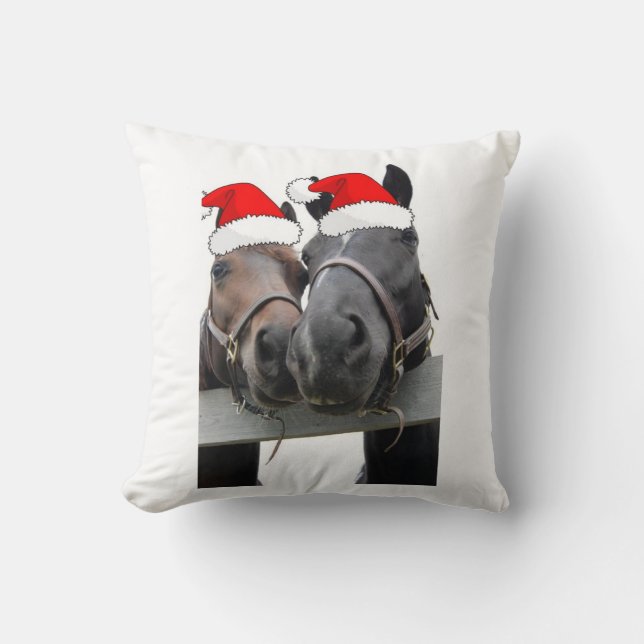 Weihnachtspferde Kissen (Vorderseite)