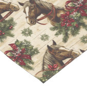 Weihnachtspferde Kurzer Tischläufer (Ecke)