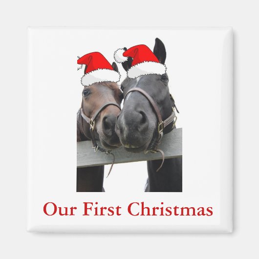 Weihnachtspferde Magnet (Vorne)