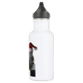 Weihnachtspferde mit Weihnachtsmannmützen Edelstahlflasche (Rechts)