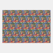 Weihnachtspferde - Papierblätter Geschenkpapier Set (Vorderseite 3)