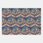 Weihnachtspferde - Papierblätter Geschenkpapier Set (Vorderseite 2)