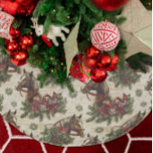 Weihnachtspferde Polyester Weihnachtsbaumdecke