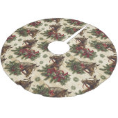 Weihnachtspferde Polyester Weihnachtsbaumdecke (Schrägansicht)