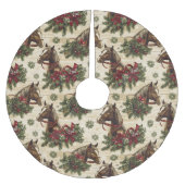 Weihnachtspferde Polyester Weihnachtsbaumdecke (Vorderseite)