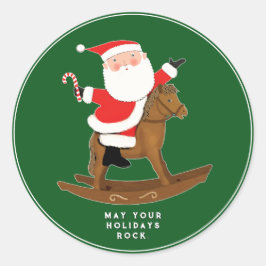 Weihnachtspferde Runder Aufkleber