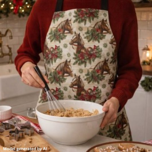 Weihnachtspferde Schürze