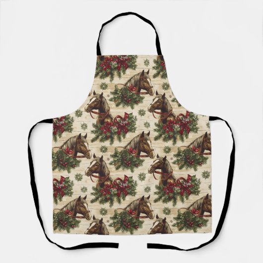 Weihnachtspferde Schürze (Vorderseite)