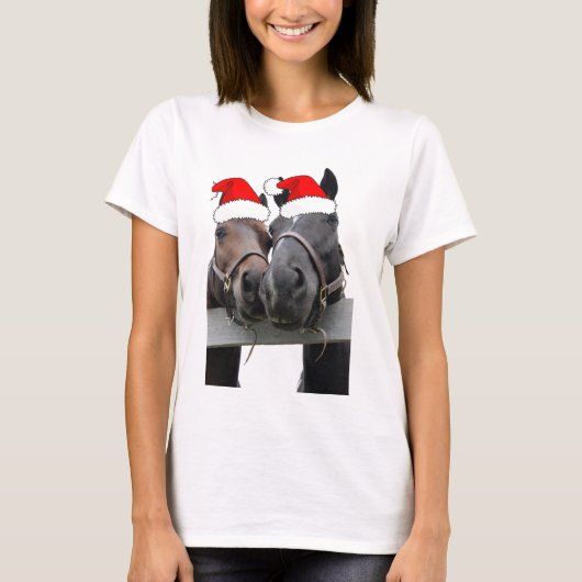 Weihnachtspferde T-Shirt (Vorderseite)