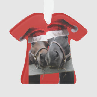 Weihnachtspferde tragen Weihnachtsmänner Ornament