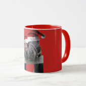 Weihnachtspferde tragen Weihnachtsmänner Tasse (VorderseiteRechts)