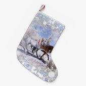 Weihnachtspferde Weihnachtsfest Strumpf Kleiner Weihnachtsstrumpf (Vorderansicht (hängend))