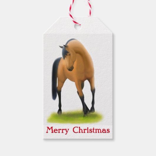 Weihnachtspferde Weihnachtsgeschenke Tags Geschenkanhänger (Vorderseite)