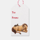 Weihnachtspferde Weihnachtsgeschenke Tags Geschenkanhänger (Rückseite)