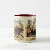 Weihnachtspferde Winterurlaub Spaß Zweifarbige Tasse (Mittel)