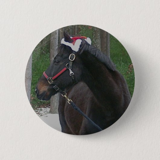 WeihnachtspferdeFotoknopf Button (Vorderseite)