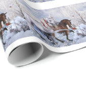 Weihnachtspferdegeschenk-Verpackungs-Papier Geschenkpapier (Rolleneckpunkt)