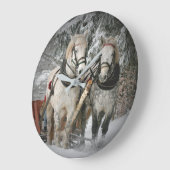 WeihnachtspferdeWanduhr Große Wanduhr (Winkel)
