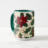 Weihnachtspflanzen im Überfluss Kaffeetasse (Vorderseite Links)