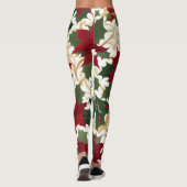 Weihnachtspflanzen im Überfluss Leggings (Rückseite)