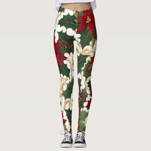 Weihnachtspflanzen im Überfluss Leggings