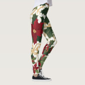 Weihnachtspflanzen im Überfluss Leggings (Rechts)