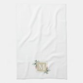 Weihnachtspflanzen-Monogramm Geschirrtuch (Vertikal)