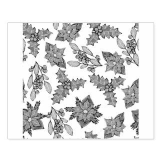 Weihnachtspflanzen-Muster Gummistempel