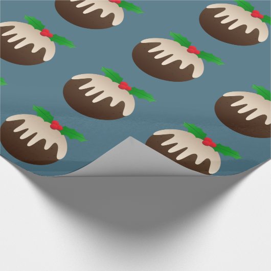 WeihnachtsPflaumenpudding Geschenkpapier (Ecke)