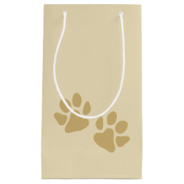 Weihnachtspfoten Vintage Gold Kleine Geschenktüte