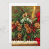 Weihnachtspiano Budget Mini Feiertagskarte (Vorne/Hinten)