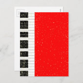 Weihnachtspiano Feiertagspostkarte (Vorne/Hinten)