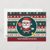 🎅 Weihnachtspickleball Feiertagspostkarte (Vorne/Hinten)