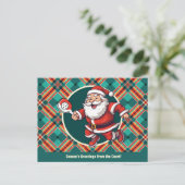 🎅 Weihnachtspickleball Feiertagspostkarte (Stehend Vorderseite)