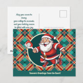 🎅 Weihnachtspickleball Feiertagspostkarte (Vorne/Hinten)