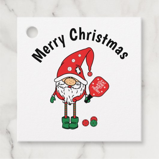 Weihnachtspickleball Geschenkanhänger (Vorderseite)