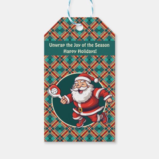 🎅 Weihnachtspickleball Geschenkanhänger (Vorderseite)