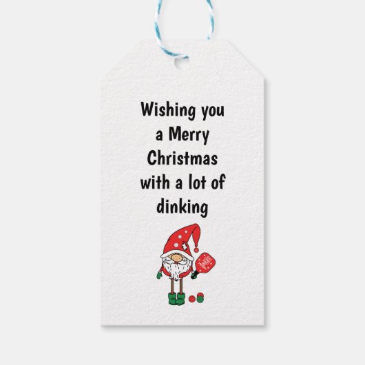 Weihnachtspickleball Geschenkanhänger (Rückseite)