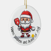 🎅 Weihnachtspickleball Keramik Ornament (Rechts)