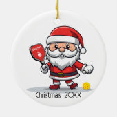 🎅 Weihnachtspickleball Keramik Ornament (Hinten)