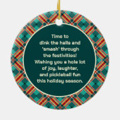 🎅 Weihnachtspickleball Keramik Ornament (Hinten)