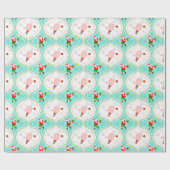 Weihnachtspickleball Ogee Muster Wrapping P Geschenkpapier (Flach)