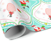 Weihnachtspickleball Ogee Muster Wrapping P Geschenkpapier (Rolleneckpunkt)