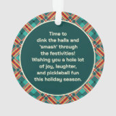 🎅 Weihnachtspickleball Ornament (Rückseite)