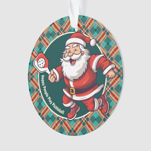 🎅 Weihnachtspickleball Ornament (Vorderseite)