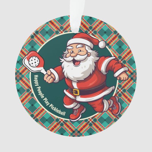 🎅 Weihnachtspickleball Ornament (Vorderseite)