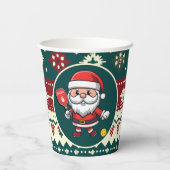 🎅 Weihnachtspickleball Pappbecher (Rückseite)