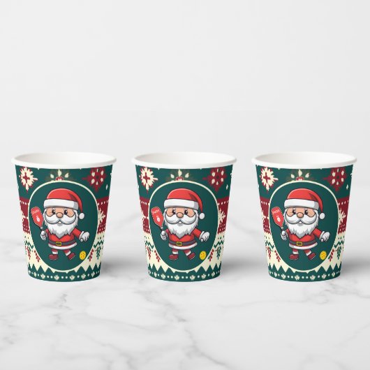 🎅 Weihnachtspickleball Pappbecher (Multi)