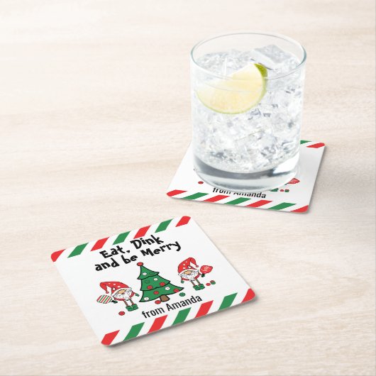 Weihnachtspickleball  rechteckiger pappuntersetzer (Vor Ort)